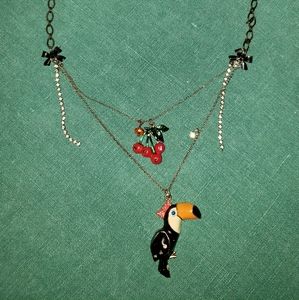 Vintage Betsey Johnson Toucan necklace